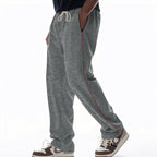 Herren bequeme Jogginghose mit Reißverschluss und seitlichen Taschen R&B