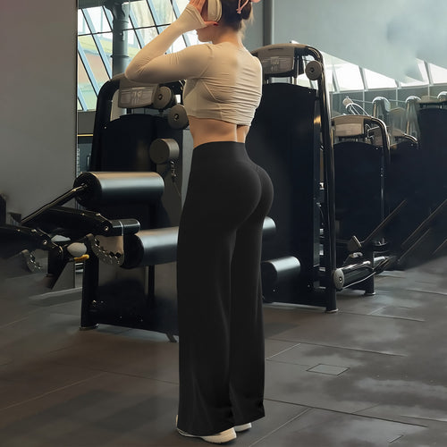 Damen Sportleggings mit hohem Bund und atmungsaktivem Material R&B