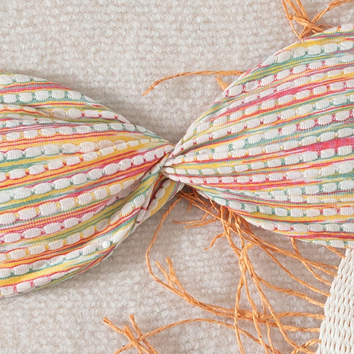 Damen Bandeau-Bikini mit bunten Perlendetails R&B