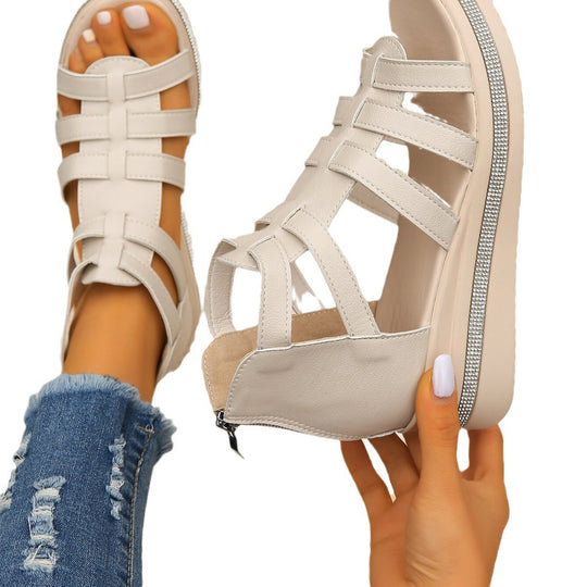 Damen bequeme Sandalen mit verstellbarem Riemensystem und sicherem Halt R&B