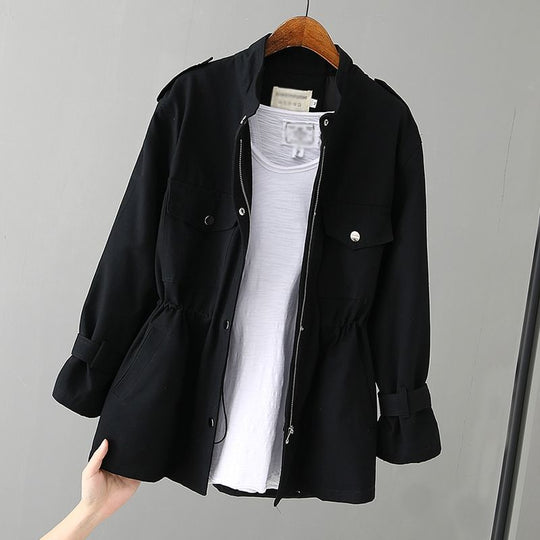 Damen Praktische Freizeitjacke mit verstellbarem Bund und Taschen R&B