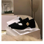 Damen modische Ballerinas mit elegantem Riemchen und luxuriöser Schnalle R&B