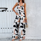 Damen Modischer Jumpsuit mit weit ausgestelltem Bein und praktischen Taschen R&B