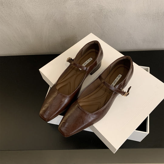 Damen Mary Jane Schuhe mit elegantem Riemchen und modischem Blockabsatz R&B