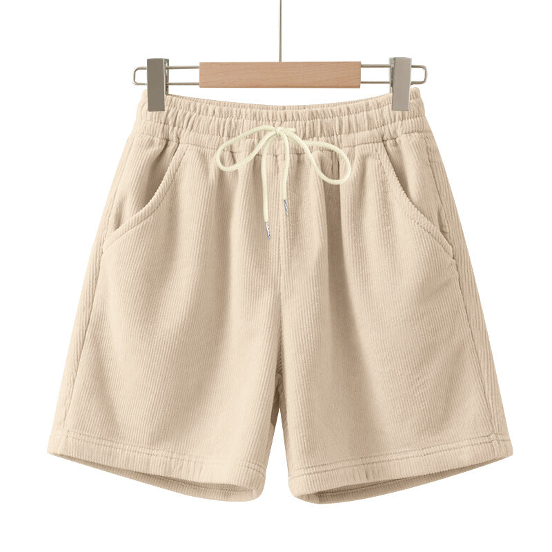 Herren nan gerippte Jersey-Shorts mit elastischem Bund, dekorativem Kordelzug und seitlichen Eingrifftaschen R&B