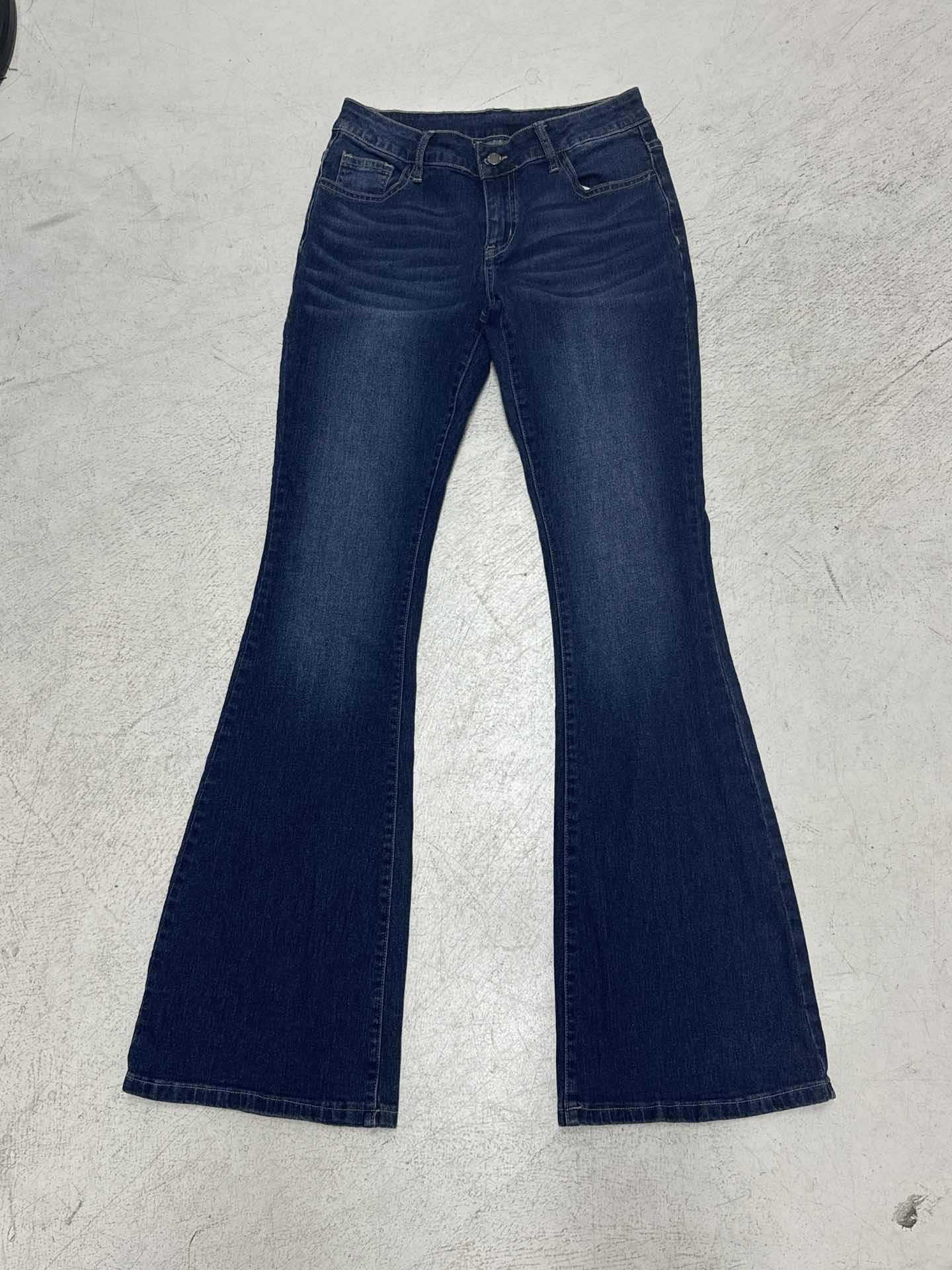 Damen Flared Jeans mit hohem Bund und klassischen Denim-Effekten R&B