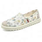 Damen nan floraler Slip-On Freizeit-Slipper mit gestrickter Zehenkappe und stoßdämpfender Leichtsohle R&B