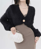 Strickjacke Damen flauschig oversized aus weichem Material