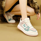 Damen Sportliche High-Top Sneakers mit modischem Design und atmungsaktiver Oberflächenstruktur R&B