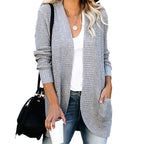Damen Strickjacke mit offener Front und praktischen Seitentaschen R&B
