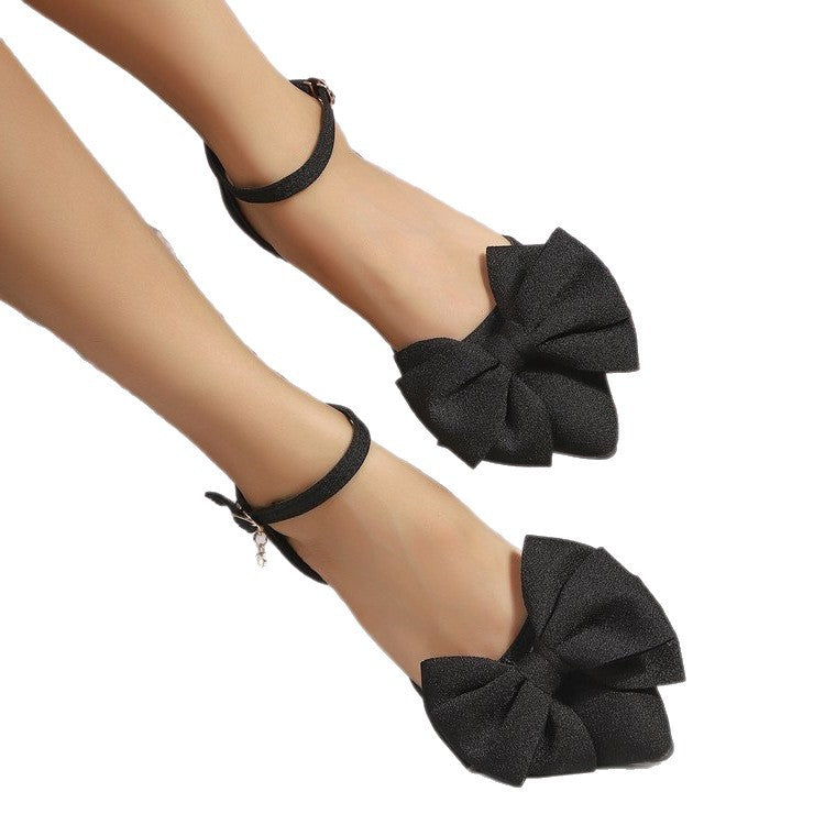 Damen elegante Slipper mit großer Schleifenapplikation R&B