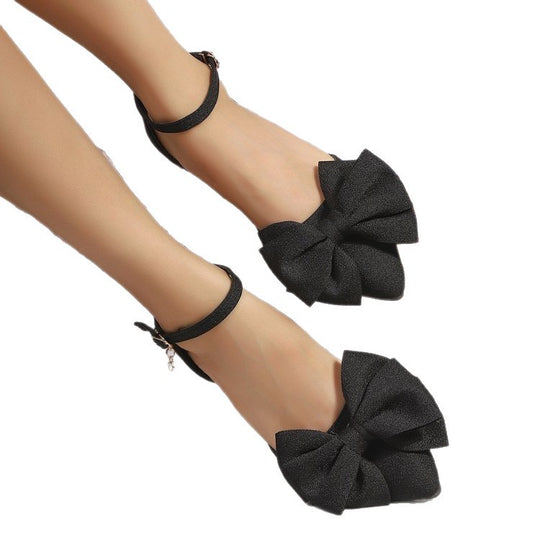 Damen elegante Slipper mit großer Schleifenapplikation R&B