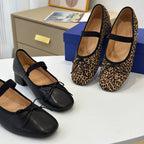 Damen Elegante Ballerinas mit Schleifen-Detail