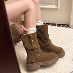 Damen Modische Stiefel mit Riemen-Details und rutschfester Sohle R&B