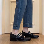 Damen Komfortable Ballerinas mit elastischen Kreuzriemen
