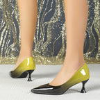 Damen elegante High Heels im zweifarbigen Design R&B