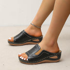 Damen Komfortable Mules mit verstellbarem Riemen