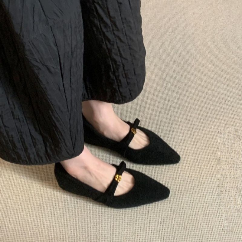 Damen spitze Ballerinas mit zierlichem Blumenakzent R&B