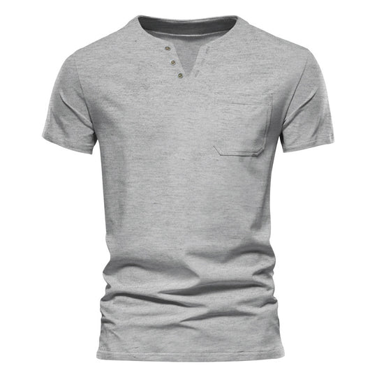 Herren Kurzarmshirt mit Knopfleiste und Brusttasche R&B