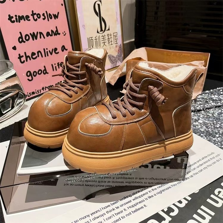 Damen modische Winterstiefel mit weichem Innenfutter und rutschfester Sohle R&B