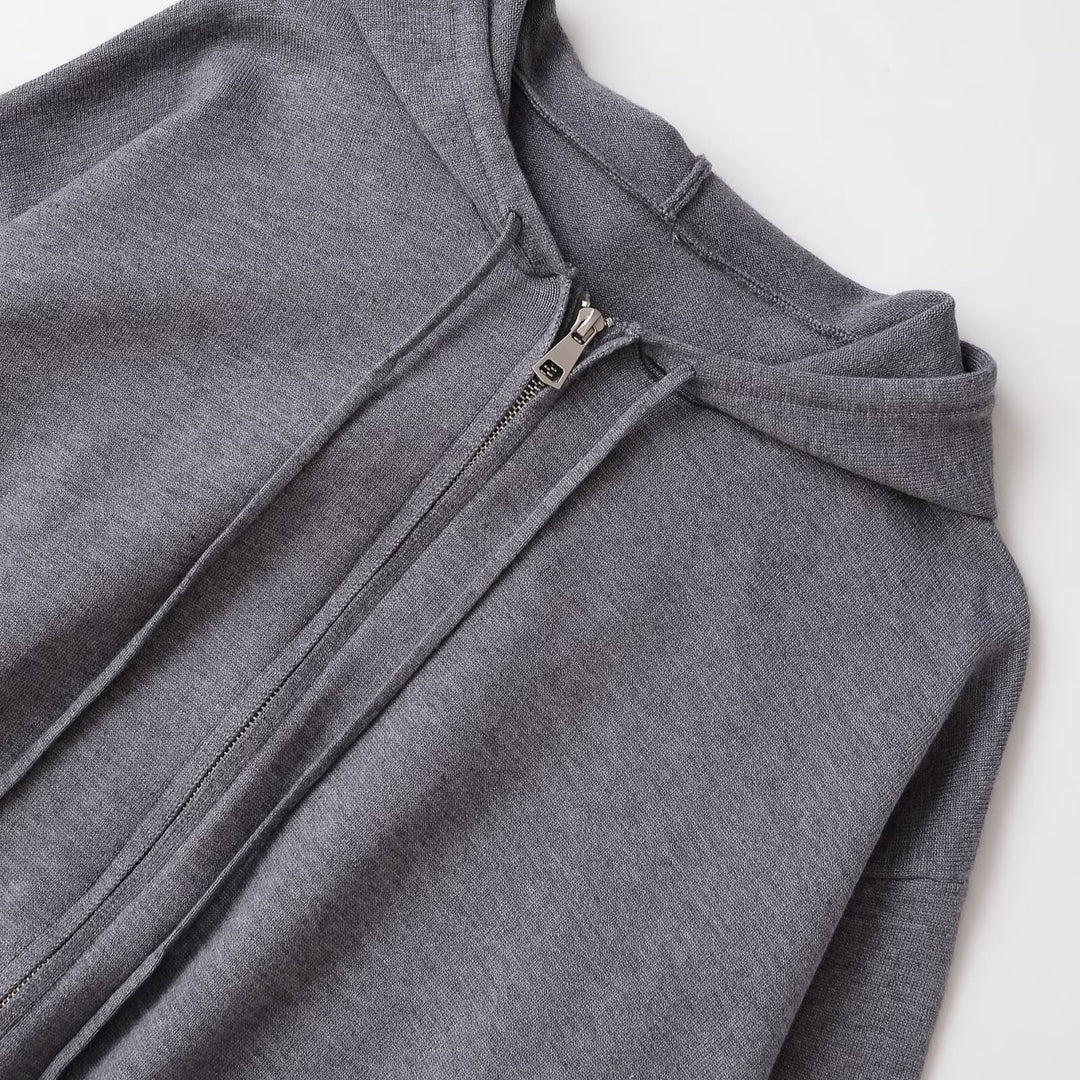 Damen lässige Kapuzenjacke mit Reißverschluss R&B