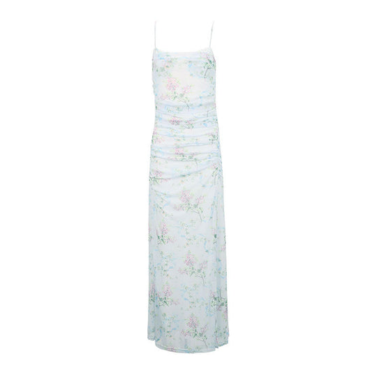Damen Maxikleid im romantischen Floral-Design mit verstellbaren Trägern R&B