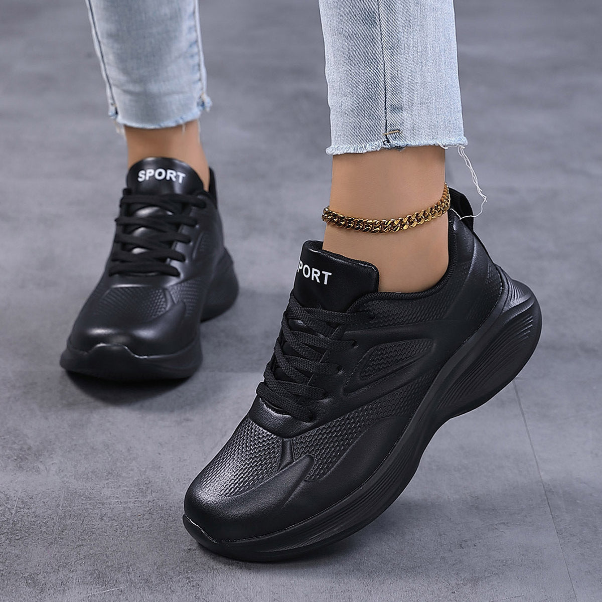 Damen Sportliche Sneakers mit atmungsaktivem Obermaterial und dämpfender Sohle