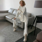 Damen komfortables Strick-Ensemble mit weitem Schnitt R&B