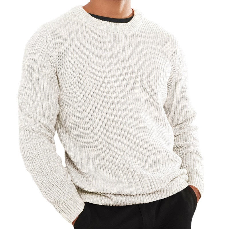 Herren Grobstrickpullover mit strukturiertem Design und hochgeschlossenem Kragen R&B