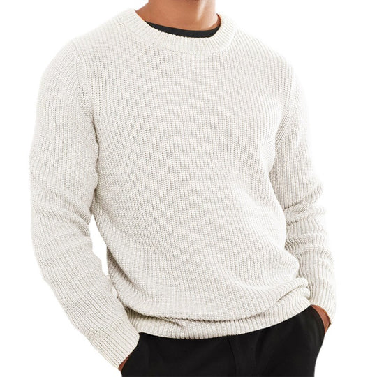 Herren Grobstrickpullover mit strukturiertem Design und hochgeschlossenem Kragen R&B