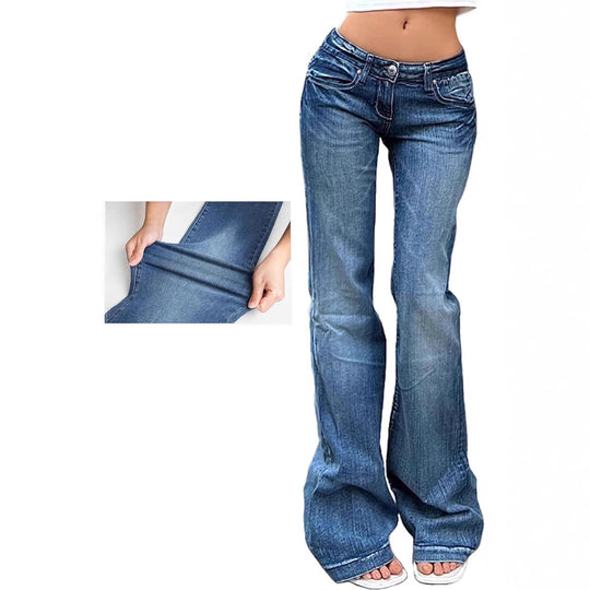 Damen Bootcut-Jeans mit flexibler Passform und hohem Bund R&B