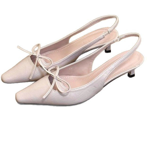 Damen elegante Slingback-Ballerinas mit modischem Schleifendetail und komfortablem Fußbett R&B