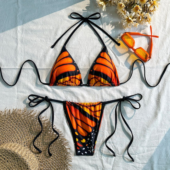 Damen Triangel-Bikini mit raffinierten Binde-Details R&B