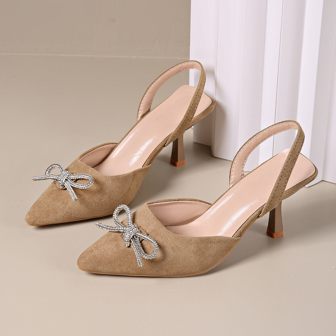Damen Slingback Pumps mit eleganter Schleifenverzierung R&B