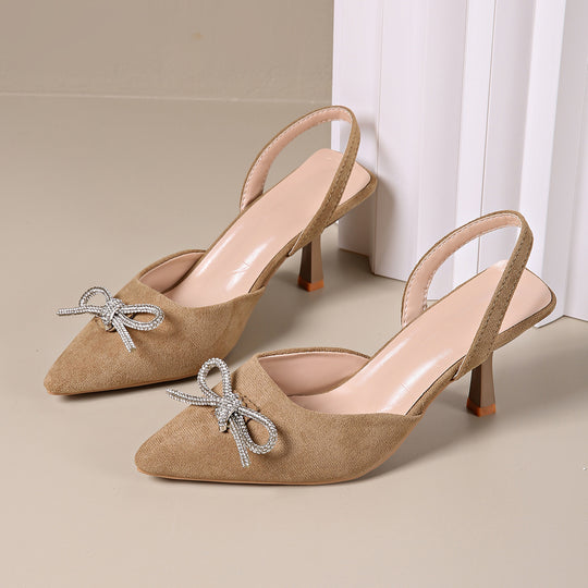 Damen Slingback Pumps mit eleganter Schleifenverzierung R&B
