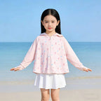 Unisex nan UV-Schutz Kapuzen-Cape für Kinder mit asymmetrischem A-Linien-Schnitt und Hasenprint  R&B