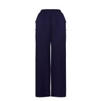 Damen Weite Freizeithose mit elastischem Bund und seitlichen Taschen EB
