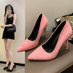 Damen Elegante spitze Pumps mit transparentem Absatz und weichem Obermaterial R&B