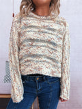 Damen Grobstrickpullover mit langen Ärmeln und lässigem Schnitt R&B