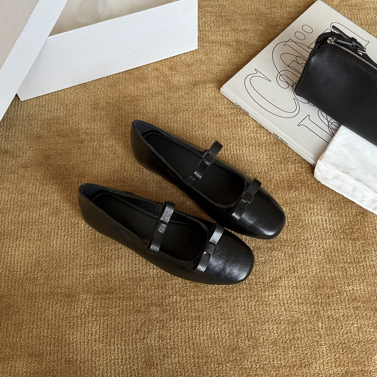 Damen Ballerinas mit modischem Riemchen und komfortablem Fußbett R&B