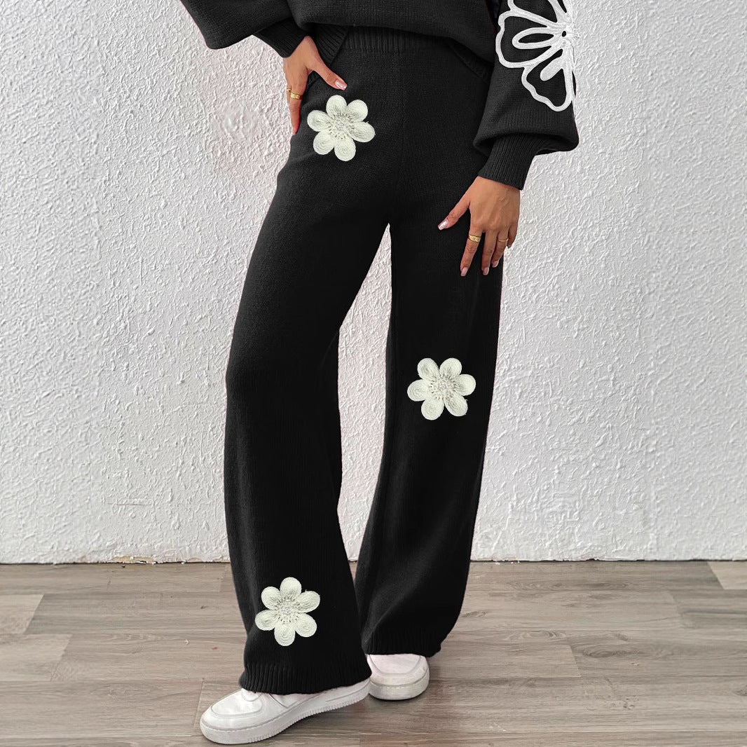 Damen Weite Strickhose R&B