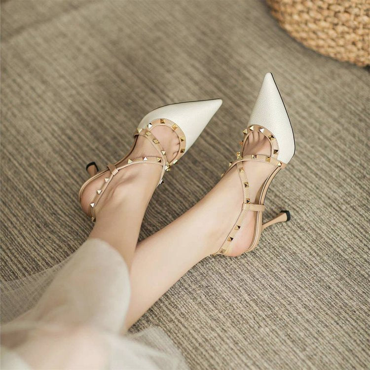 Damen Slingback-Pumps mit dekorativen Schmuckdetails R&B