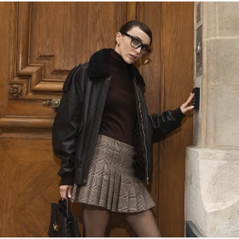 Damen Oversized jacke mit großzügigem Kragen R&B