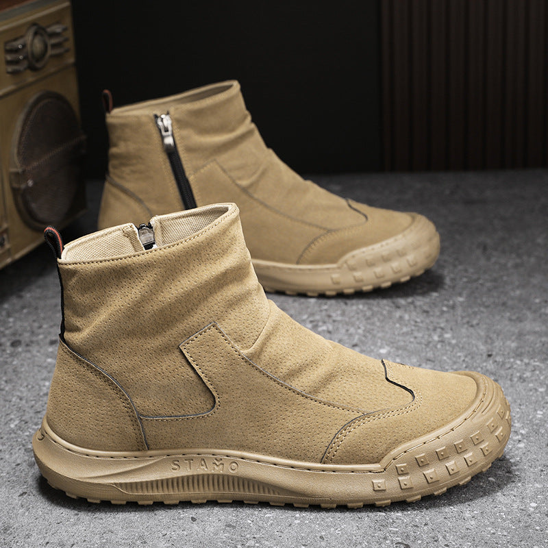 Damen Modische Ankle Boots mit elastischem Schaft und robustem Profilsohle R&B