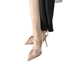 Damen elegante Slingback Pumps mit raffinierten Rüschendetails R&B