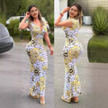 Damen Elegantes Maxikleid mit exklusivem Print und figurbetontem Schnitt