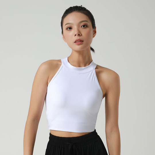 Damen Sportliches Crop-Top mit hohem Kragen und atmungsaktiven Eigenschaften R&B