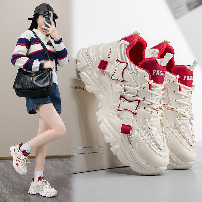 Damen Sportliche Chunky Sneakers mit modischem Design und stabiler Sohle