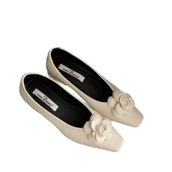 Damen Ballerina-Pumps mit dekorativem Blumendetail R&B