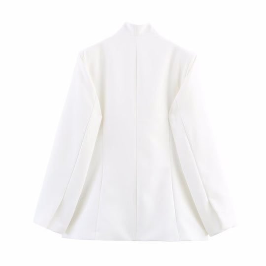 Damen elegante Blazerjacke mit asymmetrischem Schnitt R&B